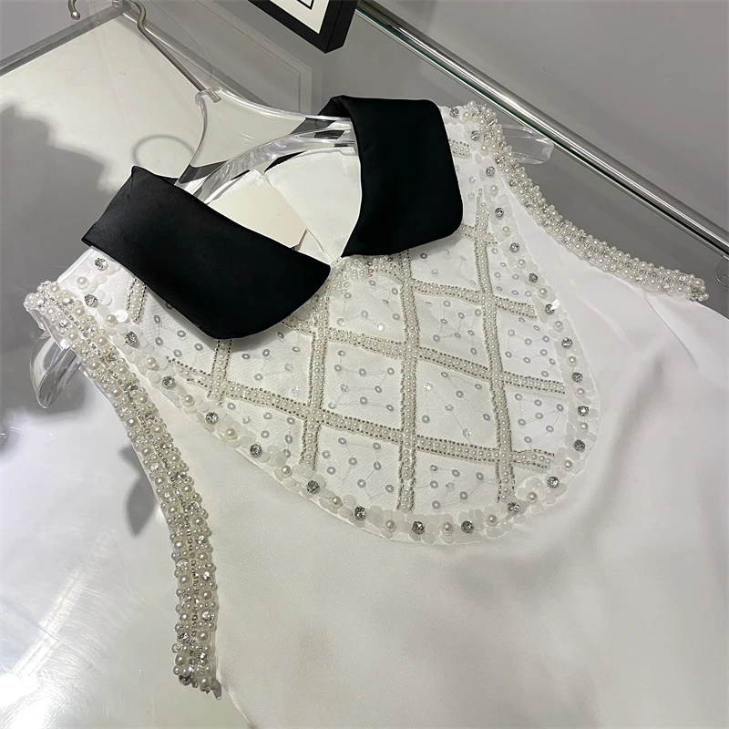 Kõrge Quallty Raja Luksus Teemandid Profileerimine Suvine Kleit Naistele 2023 Prantsuse Elegantne Mood Mini Peokleidid Riideid Vestidos - 5