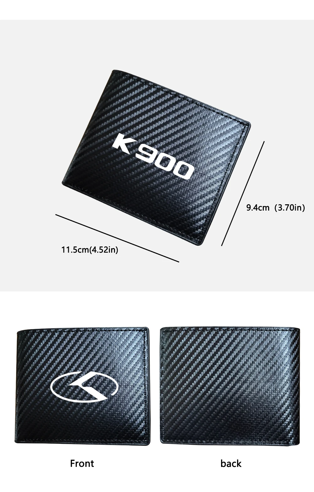 näiteks kia k2 K3 K5 K7 K9 K900 auto süsinikkiust nahast rahakott Kaardi pakett - 1