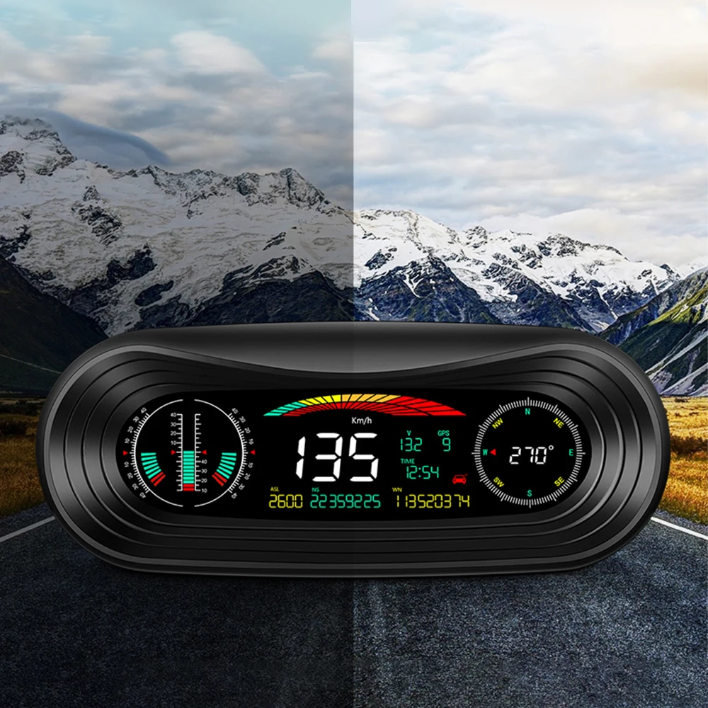 5.2 tolli Ekraan, Auto Elektroonika Tarvikud KM/h, MPH lubatud kiiruse ületamise Alarm Spidomeeter Auto Head Up Display GPS HUD Digitaalsed andurid - 1