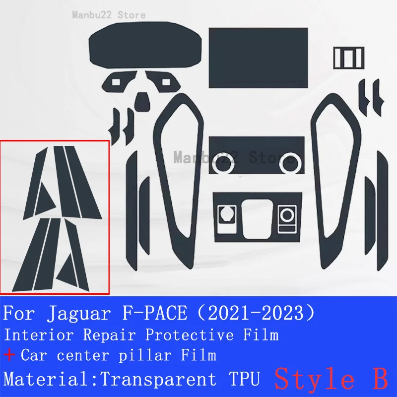 Sest Jaguar F-TEMPO(2021-2023) Hybird Auto GPS Navigatsiooni Film LCD Ekraan TPÜ Kaitsev Kaitsja Teenetemärgi Kleebis - 4