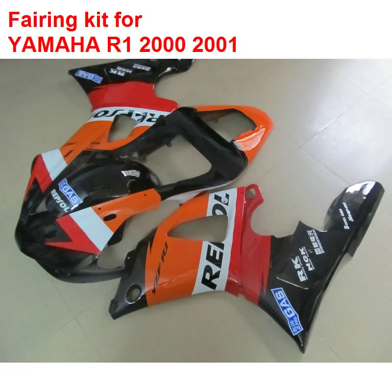 Top müügi voolundi komplekt Yamaha YZF R1 00 01 punane must valge mootorratta fairings set YZFR1 2000 2001 BA39 - 1