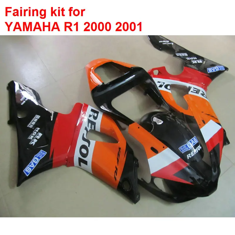 Top müügi voolundi komplekt Yamaha YZF R1 00 01 punane must valge mootorratta fairings set YZFR1 2000 2001 BA39 - 2