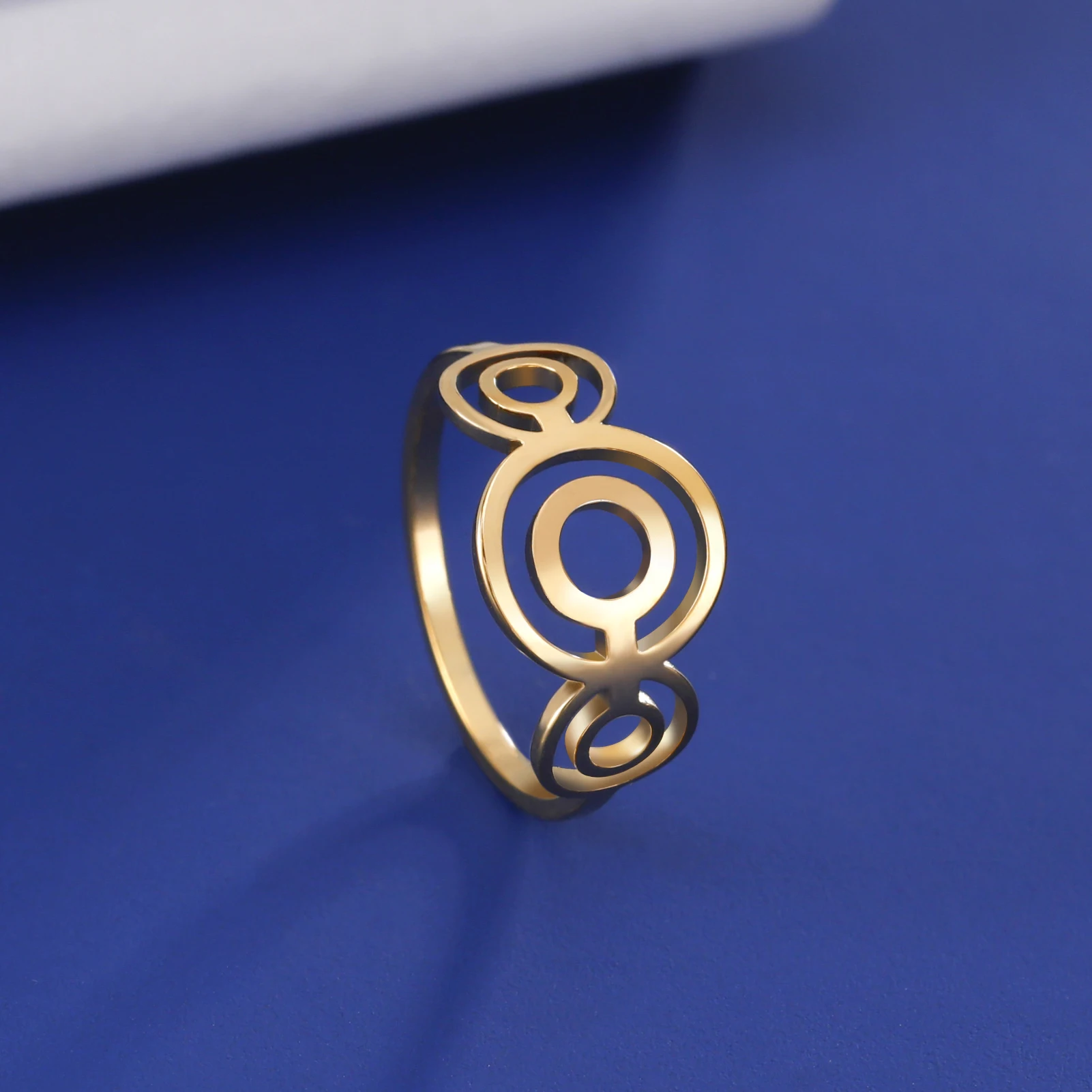 Unift Infinity Ringi Rõngad Naiste Roostevabast Terasest Rõngas korea Fashion Geomeetriline Pulm Bänd Ehted Sõrme Tarvikud Kingitus - 2