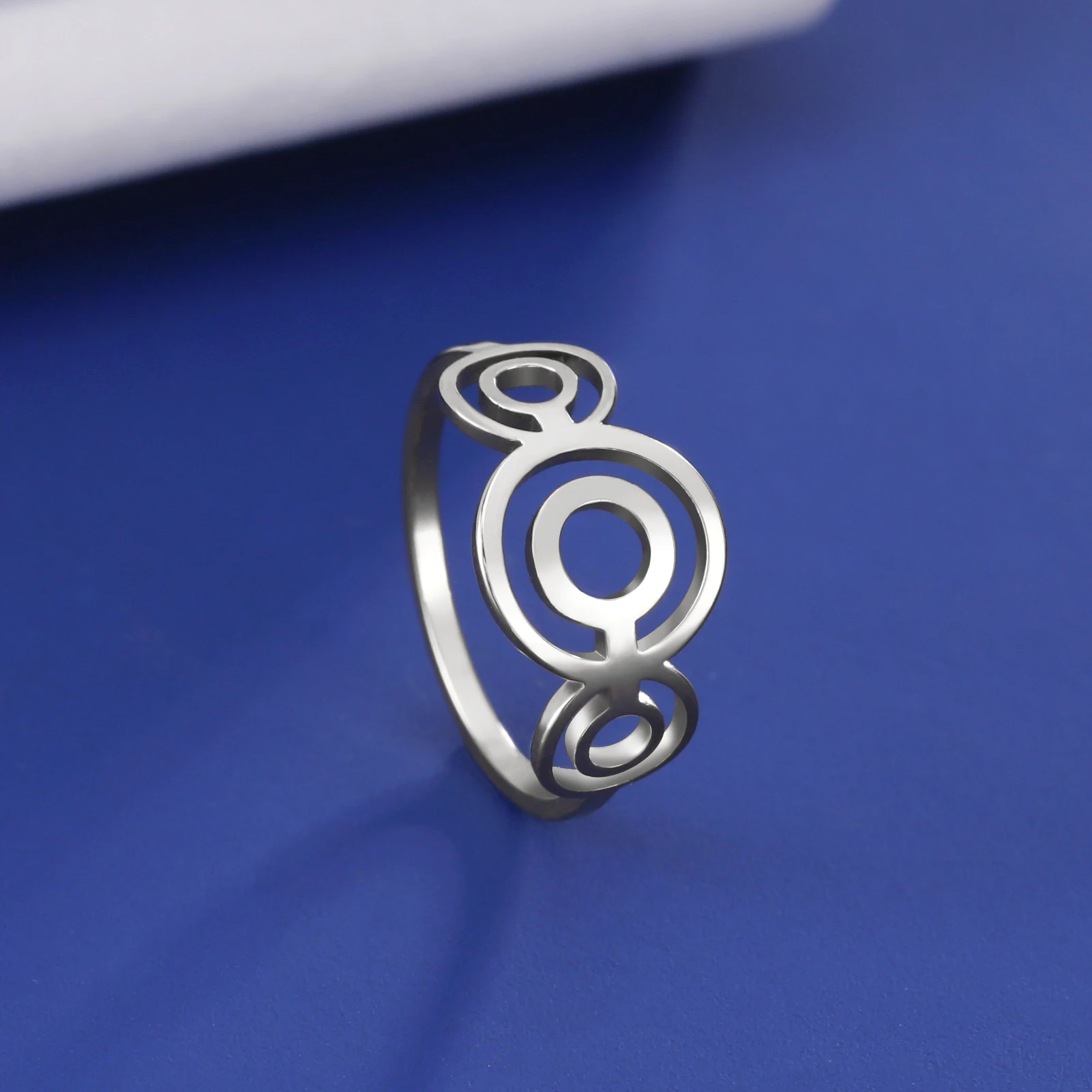 Unift Infinity Ringi Rõngad Naiste Roostevabast Terasest Rõngas korea Fashion Geomeetriline Pulm Bänd Ehted Sõrme Tarvikud Kingitus - 3