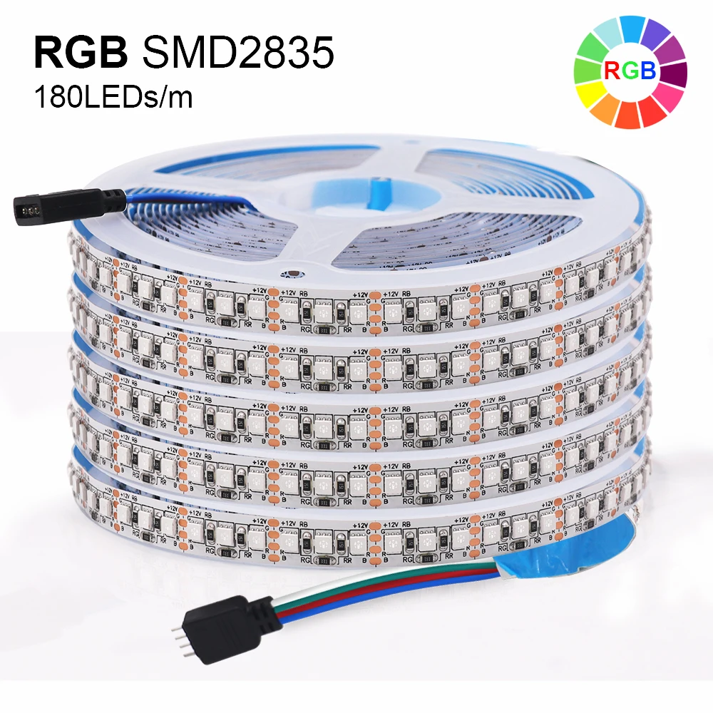 RGB LED Riba Tuled DC 12V SMD3535 Paindlik LED Lindi 60 120 180Leds/m Veekindel Lindi Diood Tuba Decor TV Backlight 5M/Rull - 0