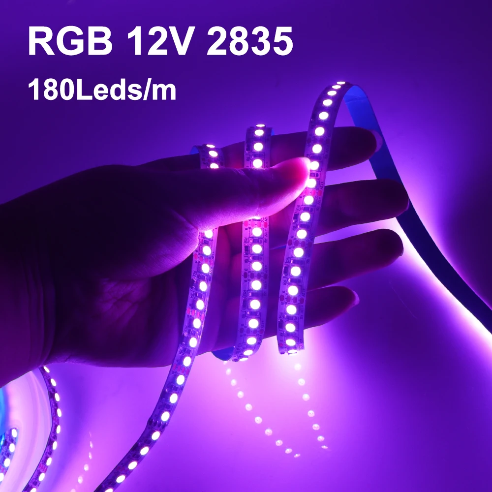 RGB LED Riba Tuled DC 12V SMD3535 Paindlik LED Lindi 60 120 180Leds/m Veekindel Lindi Diood Tuba Decor TV Backlight 5M/Rull - 4