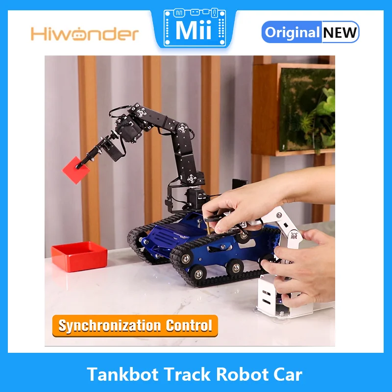 Hiwonder Tankbot Jälgida Robot Auto Koormatud robotkäsi jaoks STM32 Programmeerimine Auto - 1