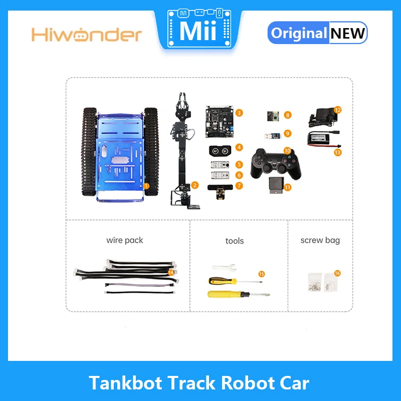 Hiwonder Tankbot Jälgida Robot Auto Koormatud robotkäsi jaoks STM32 Programmeerimine Auto - 4