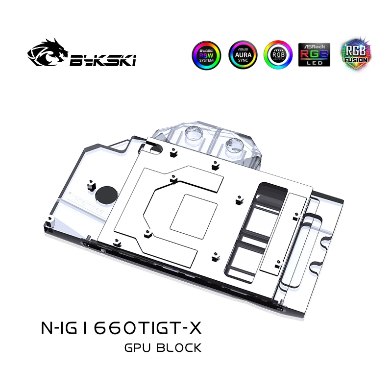 Bykski GPU Vee Blokeerida Kasutada Värvikas GTX 1660 Ti Mängude GT videokaardi/Full Cover Vasest Radiaatori Jahutus N-IG1660TIGT-X - 1