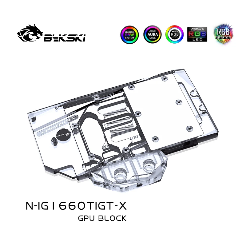 Bykski GPU Vee Blokeerida Kasutada Värvikas GTX 1660 Ti Mängude GT videokaardi/Full Cover Vasest Radiaatori Jahutus N-IG1660TIGT-X - 3