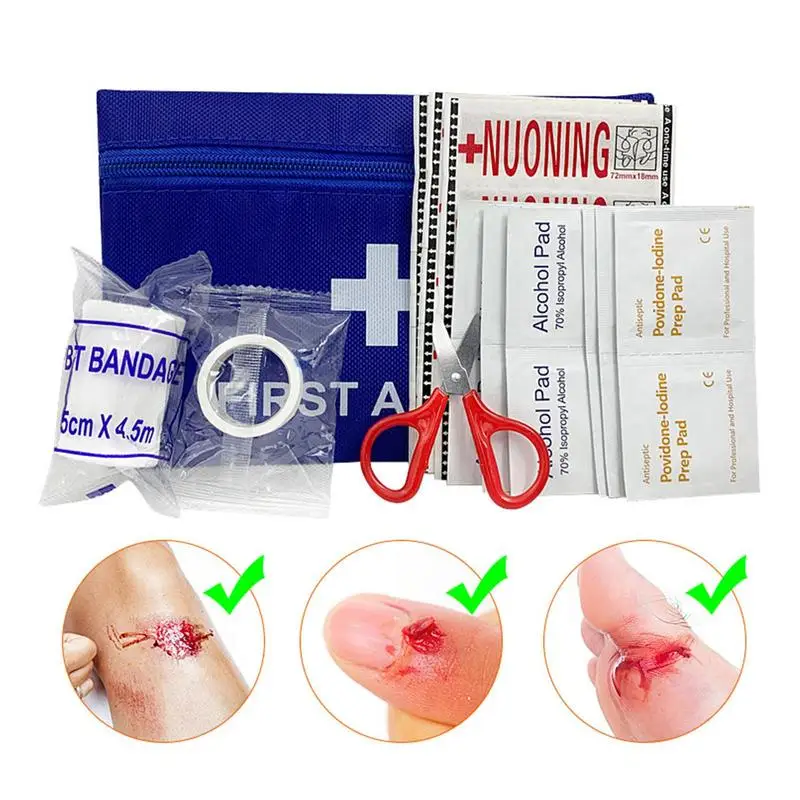 12tk/set Survival Kit First Aid Kit Veekindel Avarii Kott Kaasaskantav Kompaktne Ohutuse annab Laekaga Meditsiin Komplekt - 1
