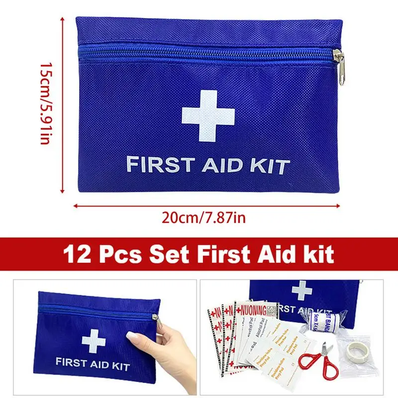 12tk/set Survival Kit First Aid Kit Veekindel Avarii Kott Kaasaskantav Kompaktne Ohutuse annab Laekaga Meditsiin Komplekt - 5