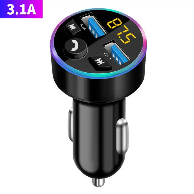 Auto Bluetooth-5.0 FM-Saatja Digitaalne Ekraan Dual USB-Multifunktsionaalne Kiire Laadija Auto MP3 Mängija Auto Tarvikud - 4