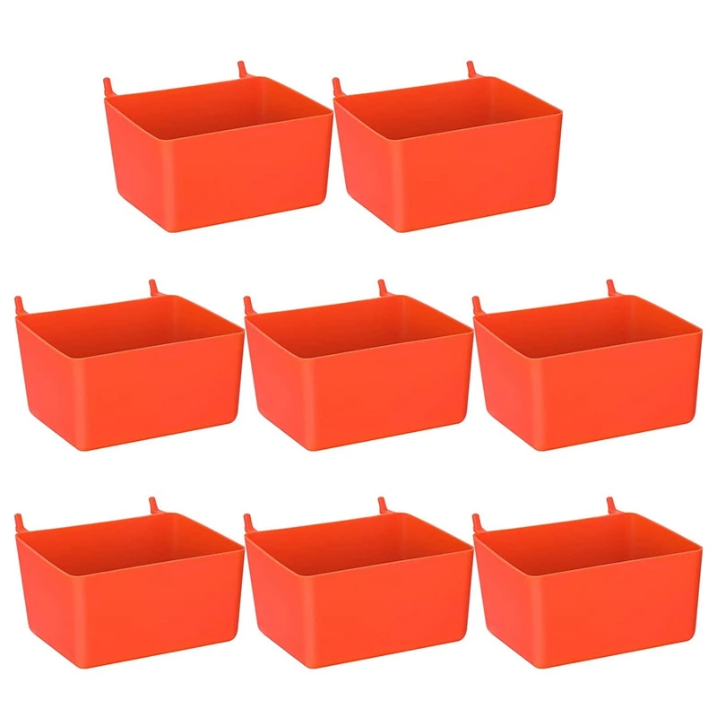 8 Tükki Pegboard Konteinerid Kit Pegboard Osade Ladustamise Pegboard Tarvikud Workbench Konteinerid Korraldamine Riistvara(Punane) - 0