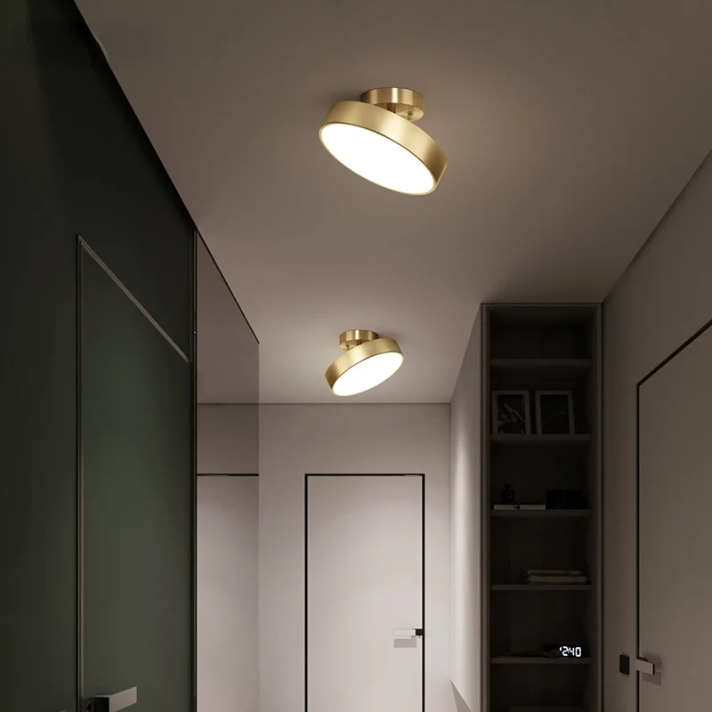 Lihtne Lae Lamp LED Magamistuba, elutuba Söögituba Vahekäiguga Raku Kerge Avanevat Rõdu Ring Vask Kulla Kodu Kaunistamiseks Lamp - 0