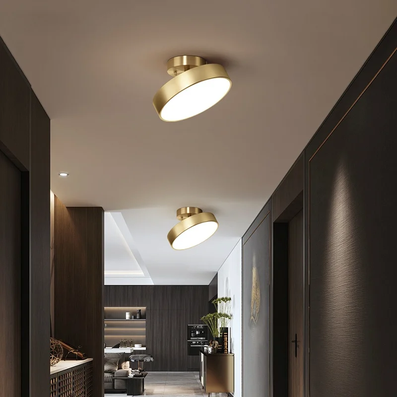 Lihtne Lae Lamp LED Magamistuba, elutuba Söögituba Vahekäiguga Raku Kerge Avanevat Rõdu Ring Vask Kulla Kodu Kaunistamiseks Lamp - 2