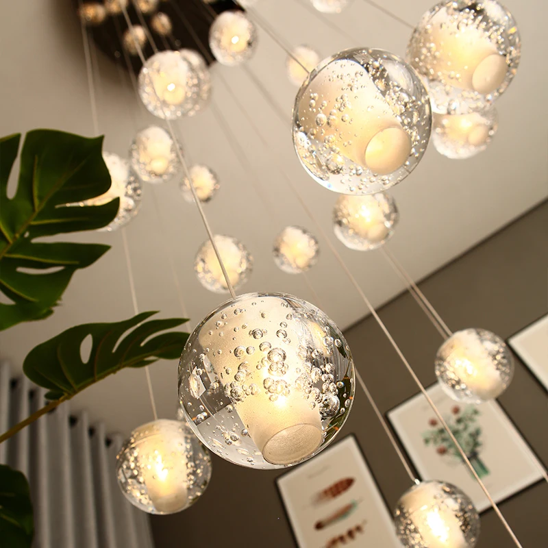 Kaasaegne Crystal Ripats dekoratiivsed Valguse eest elutuba restoran tuba trepp põhjamaade luksuslik ripats lamp led light tuba - 0