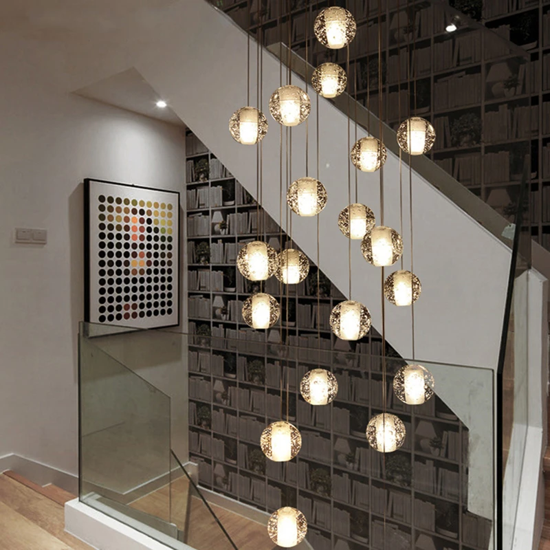 Kaasaegne Crystal Ripats dekoratiivsed Valguse eest elutuba restoran tuba trepp põhjamaade luksuslik ripats lamp led light tuba - 1