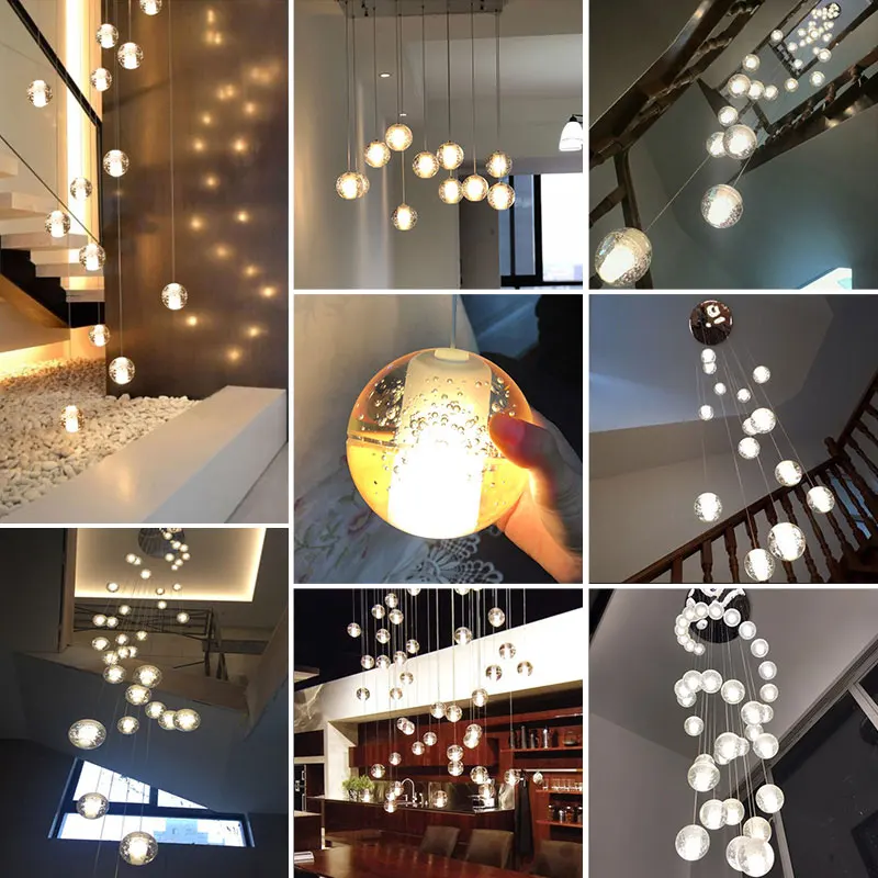 Kaasaegne Crystal Ripats dekoratiivsed Valguse eest elutuba restoran tuba trepp põhjamaade luksuslik ripats lamp led light tuba - 3