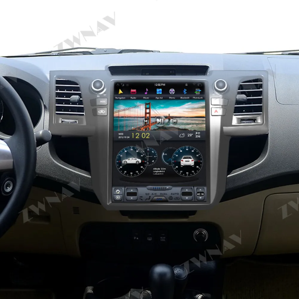 128G Tesla Ekraani TOYOTA Fortuner HILUX Revo 2005-2015 Android 11 Auto Multimeedia Mängija, Raadio, Audio-ja GPS Auto Stereo Pea Uni - 0