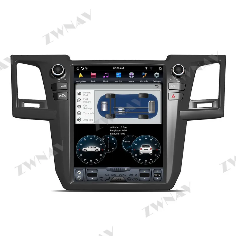 128G Tesla Ekraani TOYOTA Fortuner HILUX Revo 2005-2015 Android 11 Auto Multimeedia Mängija, Raadio, Audio-ja GPS Auto Stereo Pea Uni - 2