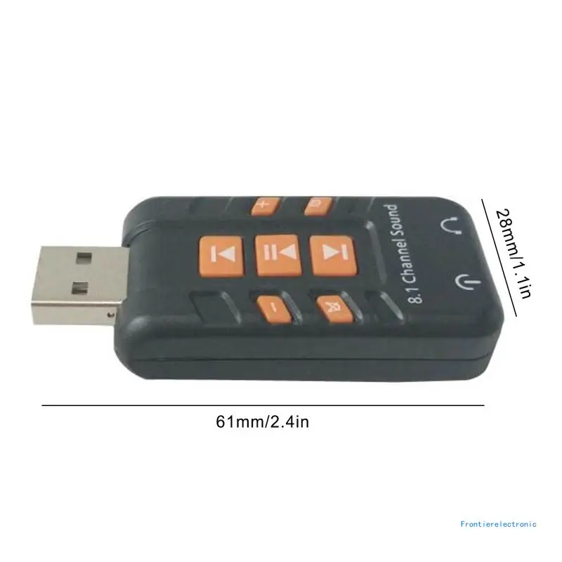 Kaasaskantav USB 3D Välise USB helikaardi 8.1 Kanal Adapter, helikaart DropShipping - 5