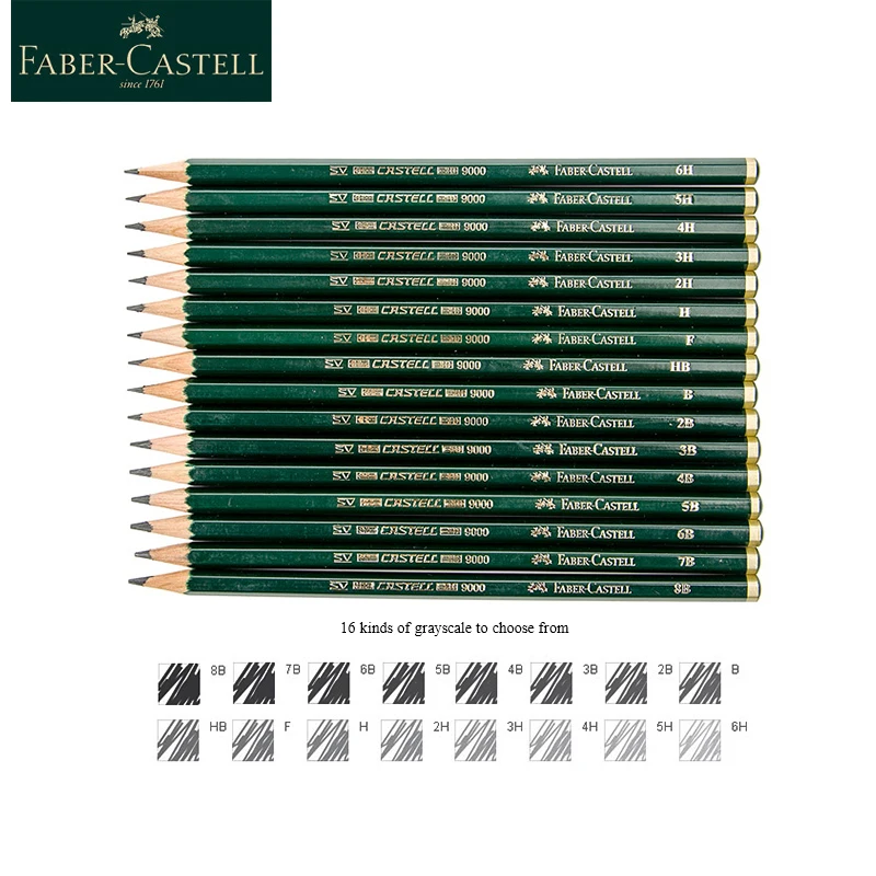 12tk Faber-Castell 9000 Pliiatsid Kooli Pliiats, Grafiit Pliiatsi Joonistus-Ja Sketching Pen Set Kunstitarbed - 1