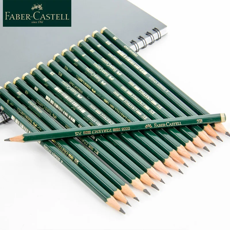 12tk Faber-Castell 9000 Pliiatsid Kooli Pliiats, Grafiit Pliiatsi Joonistus-Ja Sketching Pen Set Kunstitarbed - 2