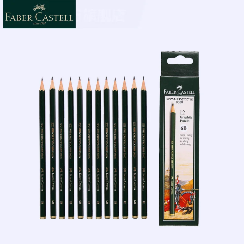 12tk Faber-Castell 9000 Pliiatsid Kooli Pliiats, Grafiit Pliiatsi Joonistus-Ja Sketching Pen Set Kunstitarbed - 5