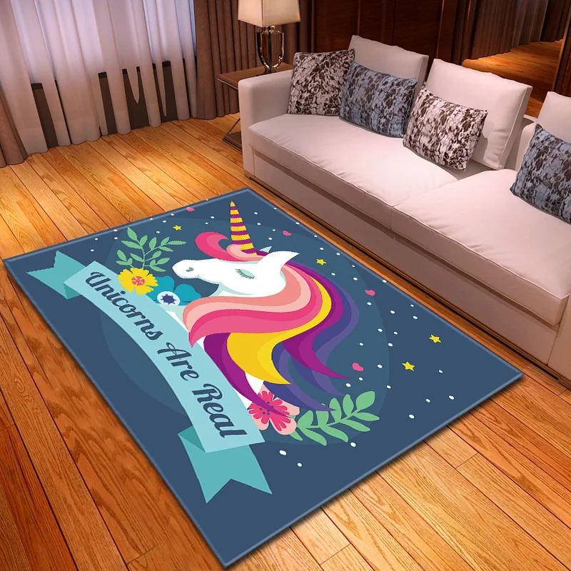 Cartoon Rainbow Unicorn 3D-Printimine Vaipade ja Pehme Lapp Lapsed magamistuba Mängida Telk Ala Vaipa Lapse Tuba Mäng Roomata Tatami põrandamatid - 5