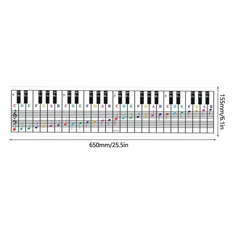 Klaver Märkused Chart Eemaldatav Klaver Võtme Kaardi 61/88 Võti Klaver Muusika Õppetund Ja Juhend Klaver Õppevahendiks Kingitus Algajatele - 5