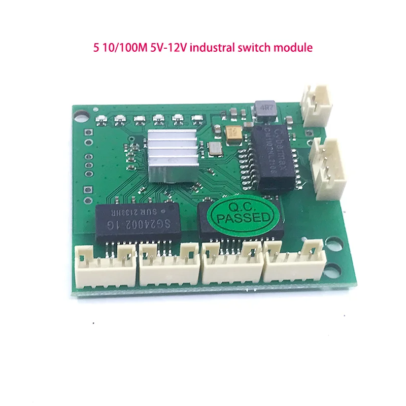 100M switch Majandamata 3/5port 10/100M industrial Ethernet switch module Emaplaadi Ethernet PCBA juhatuse OEM Auto-sensing Sadamad - 1