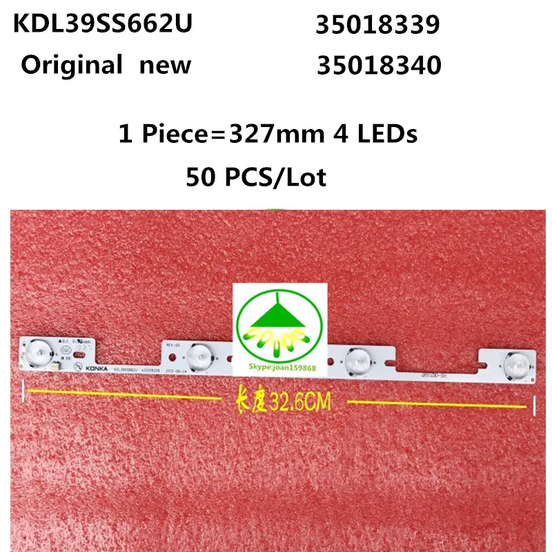 50 TK/Palju vaba shipping kvaliteetsed Uued LED-valgustid konks Konka KDL39SS662U 35018339 327 mm 4 Led-id (1 LED 6V) - 1