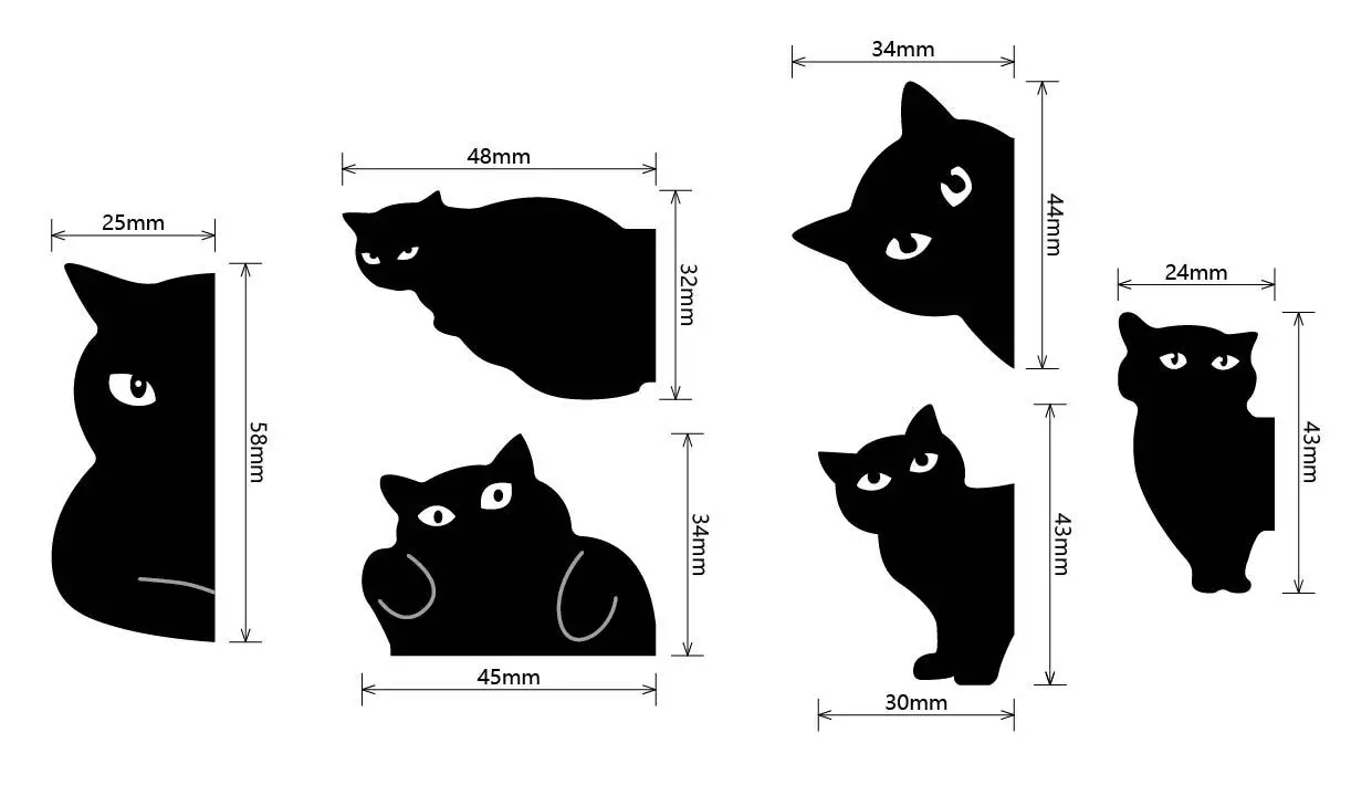 6tk Must Kass Järjehoidja Raamatuid Cute Cartoon Magnet Leht Klambrid Raamat Sm Unikaalne Lugemise Peen Kingitus Kirjatarvete - 4