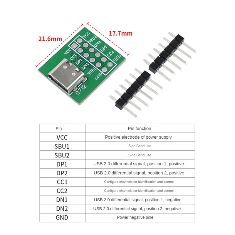 TÜÜP-C USB Üleandmise Pin-Test Juhatuse Converter TÜÜP-C Female Adapter Juhatuse Moodul Converter Converter - 3