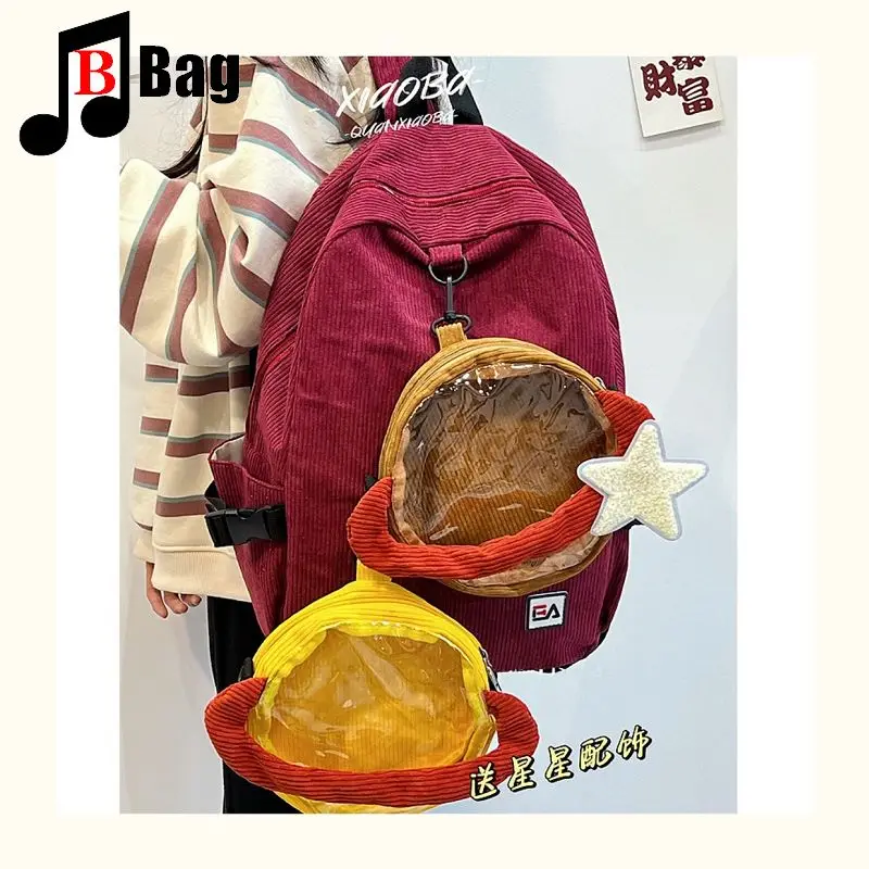 Armas Harajuku läbipaistev ita kott tüdruk süda kõrge välimus tasandil junior keskkooli õpilased, kolledži üliõpilased ins päev seljakott - 5