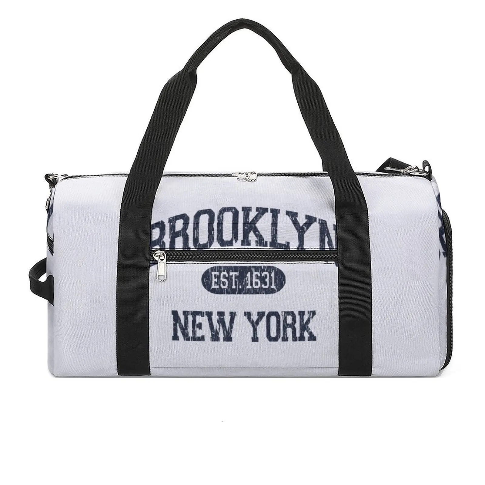 Brooklyn NY Arch Õnnetud Sport Kotid Retro Printida Kingad spordikotti Veekindel Meeste Naiste Reisi-Käekott Armas Fitness Kott - 0