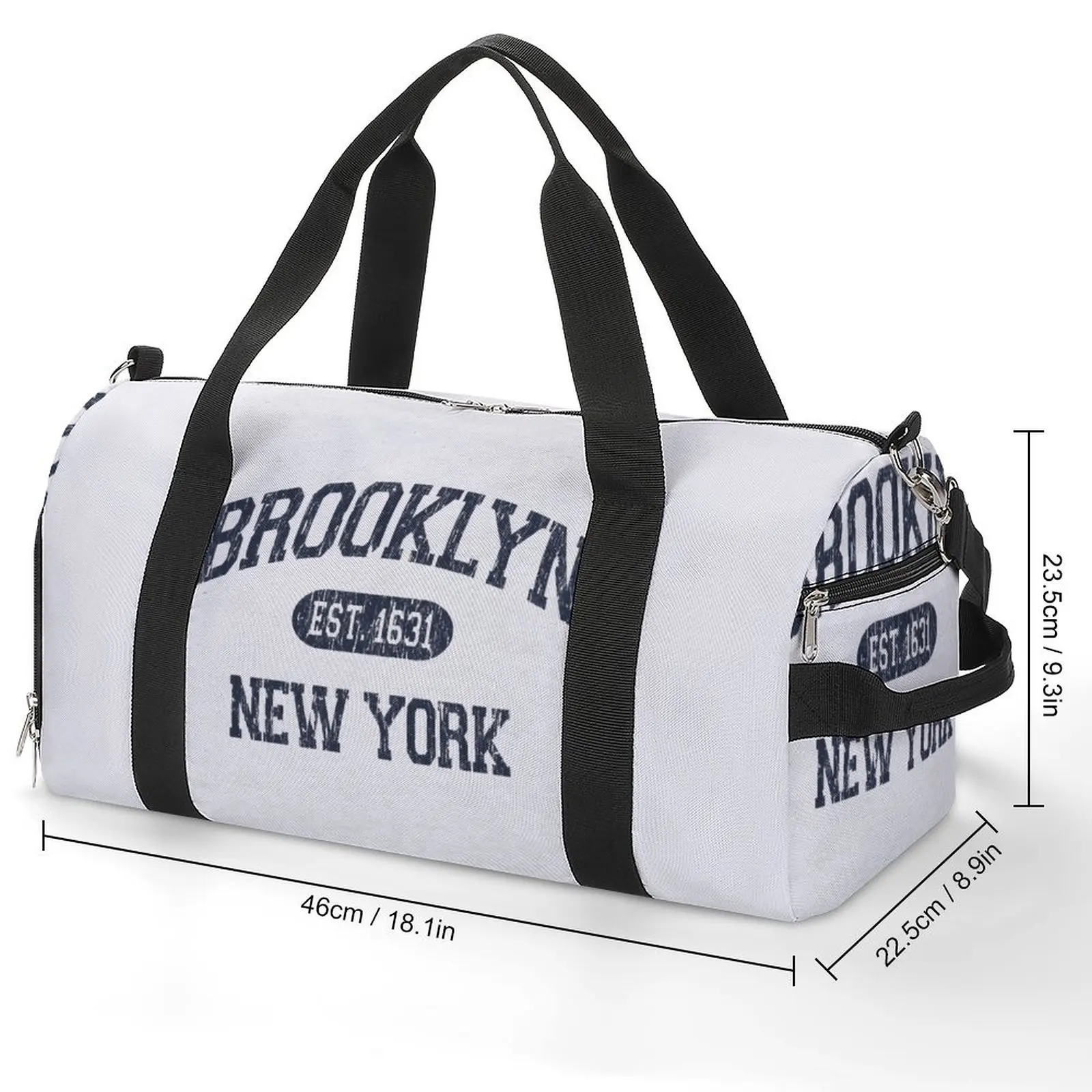 Brooklyn NY Arch Õnnetud Sport Kotid Retro Printida Kingad spordikotti Veekindel Meeste Naiste Reisi-Käekott Armas Fitness Kott - 1
