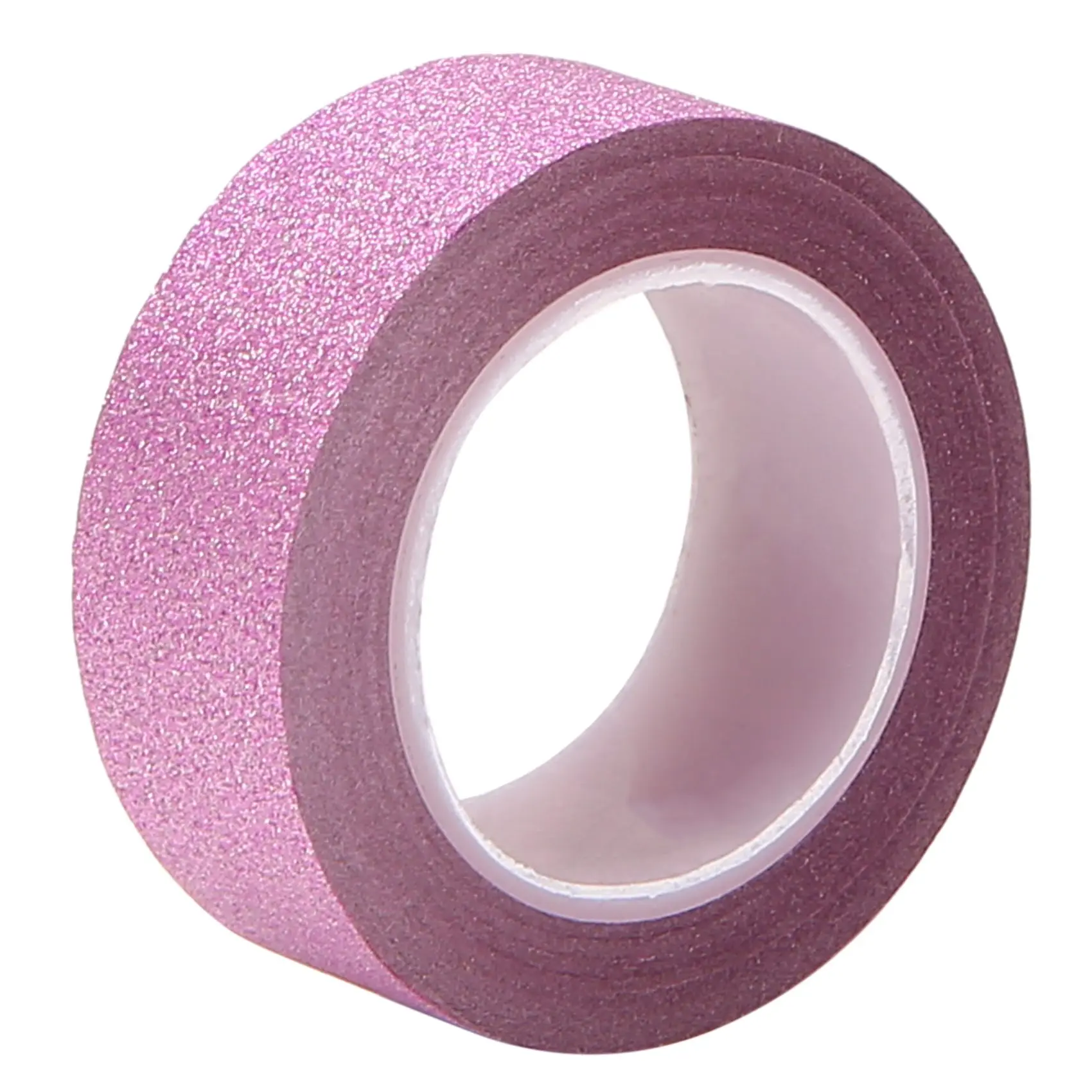 2 x 10M Glitter Washi Teibiga Kinni Isekleepuv Dekoratiivsed Decora Käsitöö DIY Paber-roosa - 4