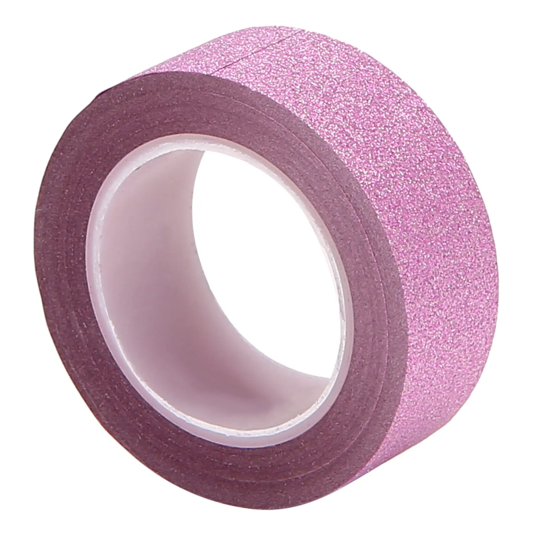 2 x 10M Glitter Washi Teibiga Kinni Isekleepuv Dekoratiivsed Decora Käsitöö DIY Paber-roosa - 5
