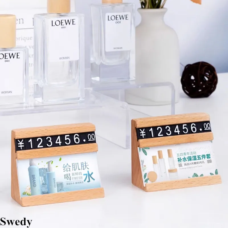 70x57mm Reguleeritav Number Kirja Ehted Hind Cube Sildi Blokeerida Mini Kit Hind Etikett Paberist Tähise Omanik vitriin - 5