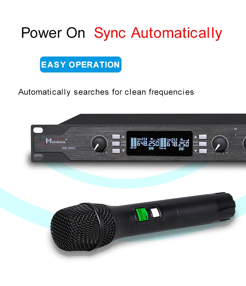 Hulgi-kõrge kvaliteediga UHF 4 channel traadita pihuarvutite/peakomplekti mikrofoni süsteem koos 200 erinevat sagedusi valida - 4